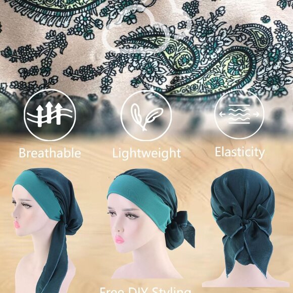 Chemo Headwear for Women Head Scarf Headwraps Silky Soft Turbans for Women Cance - Picture 3 of 6